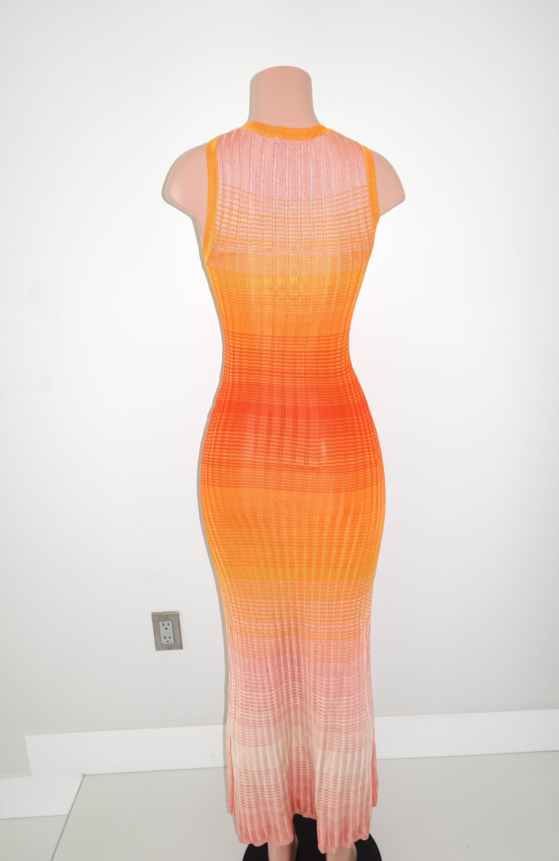 Maje Tie-dye knit maxi dress