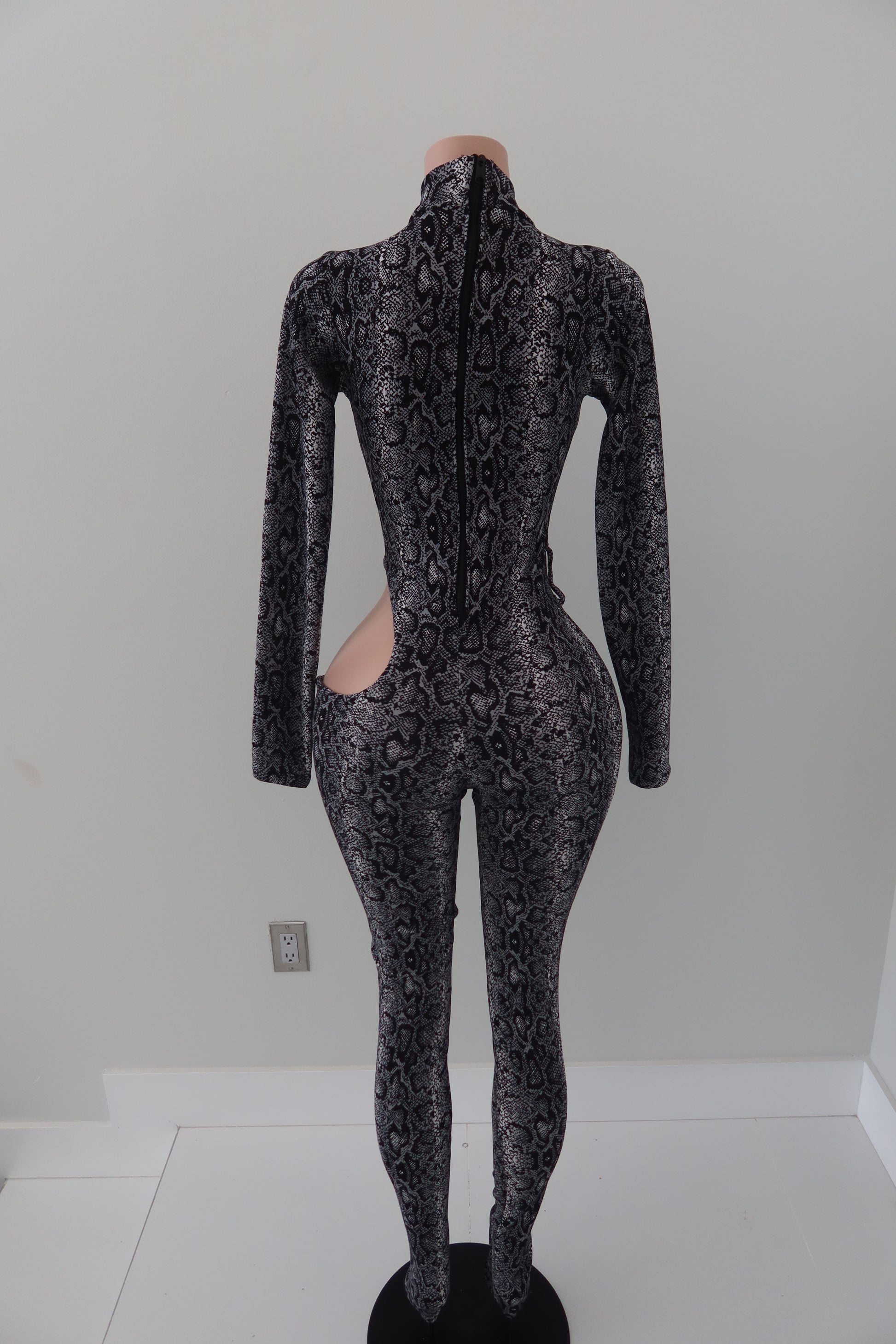 Snakeskin Cutout Jumpsuit