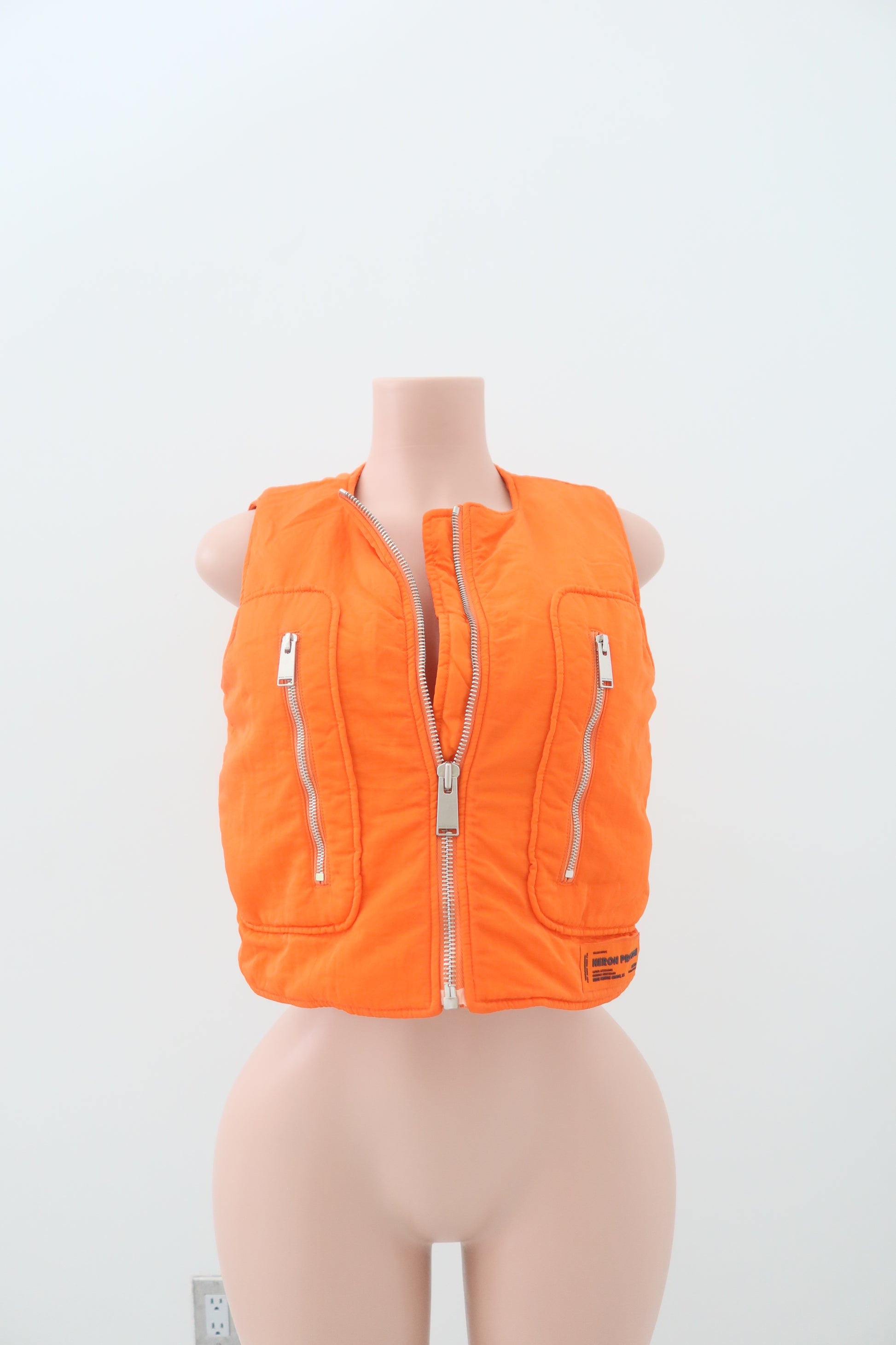 Heron Preston Orange Canvas Vest