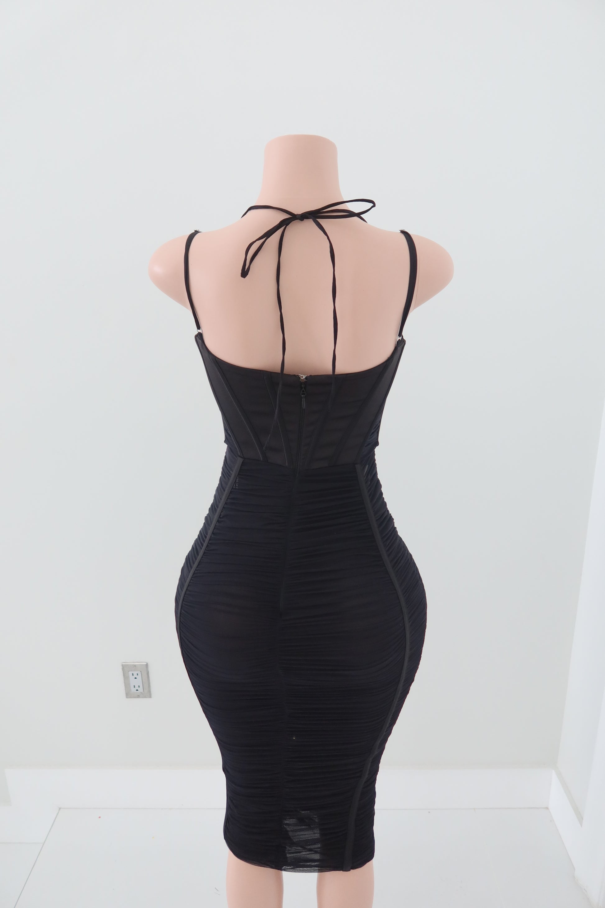 House of CB Maya Ruched Midi Dress
