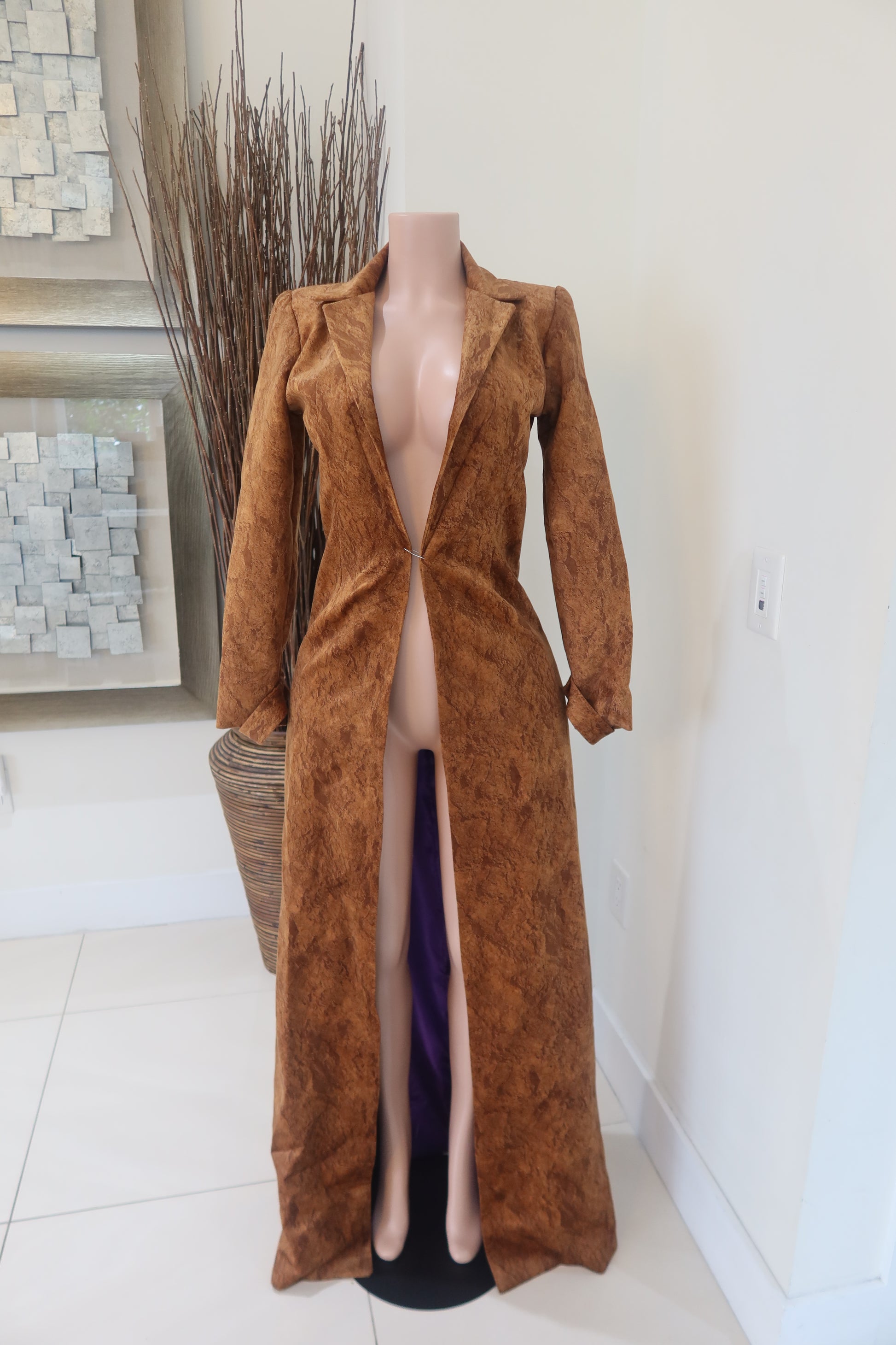 Suede Trench Coat