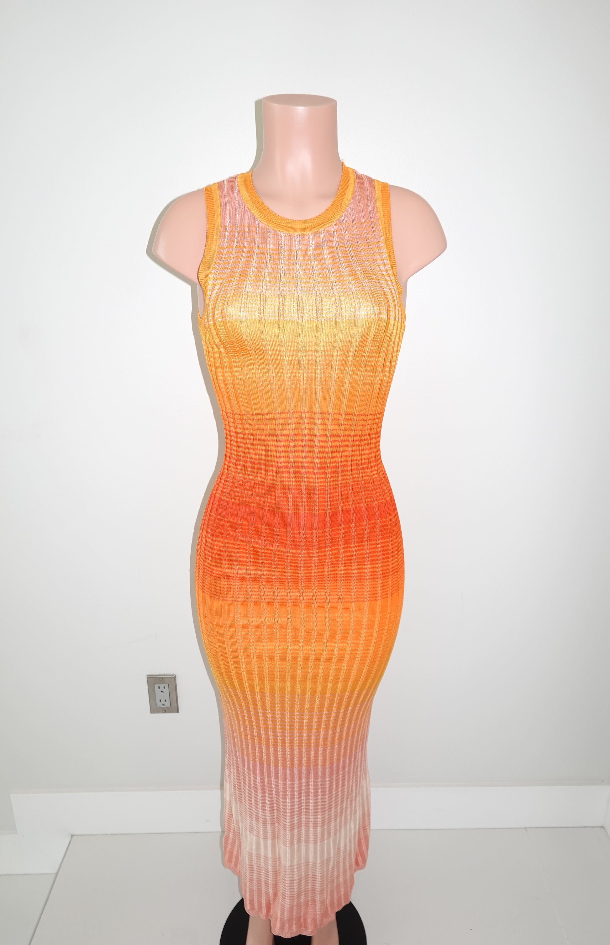 Maje Tie-dye knit maxi dress