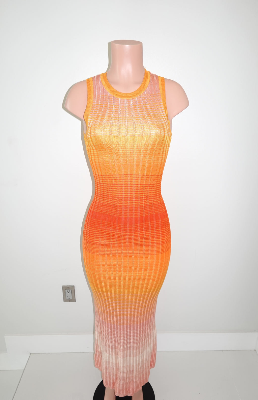 Maje Tie-dye knit maxi dress