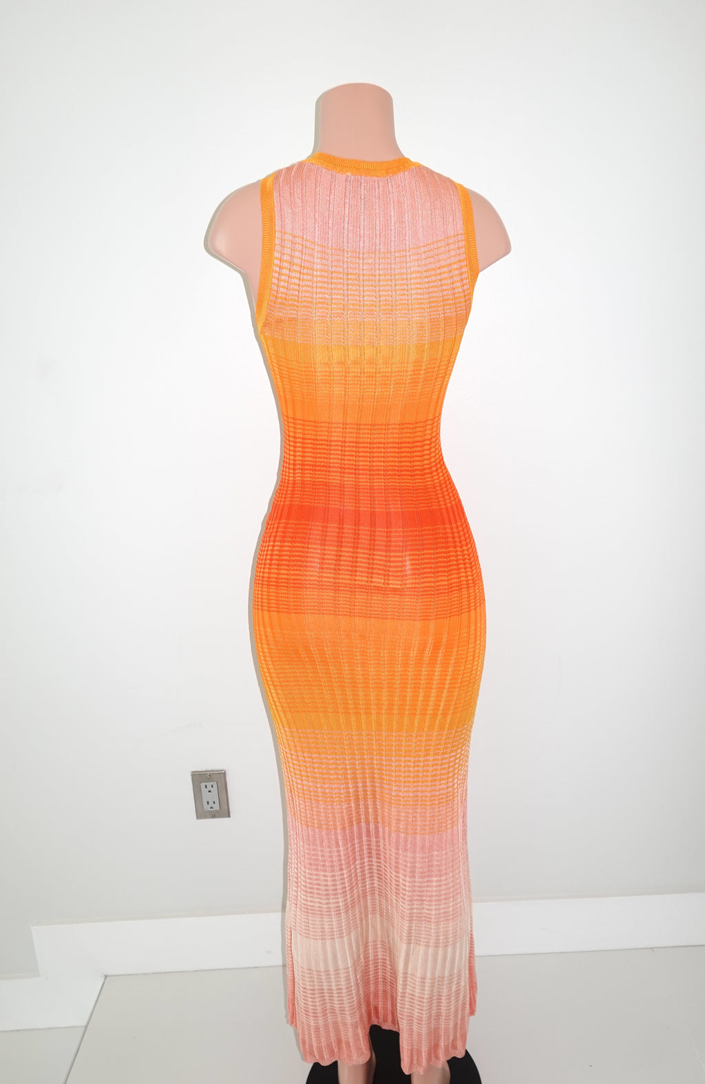 Maje Tie-dye knit maxi dress