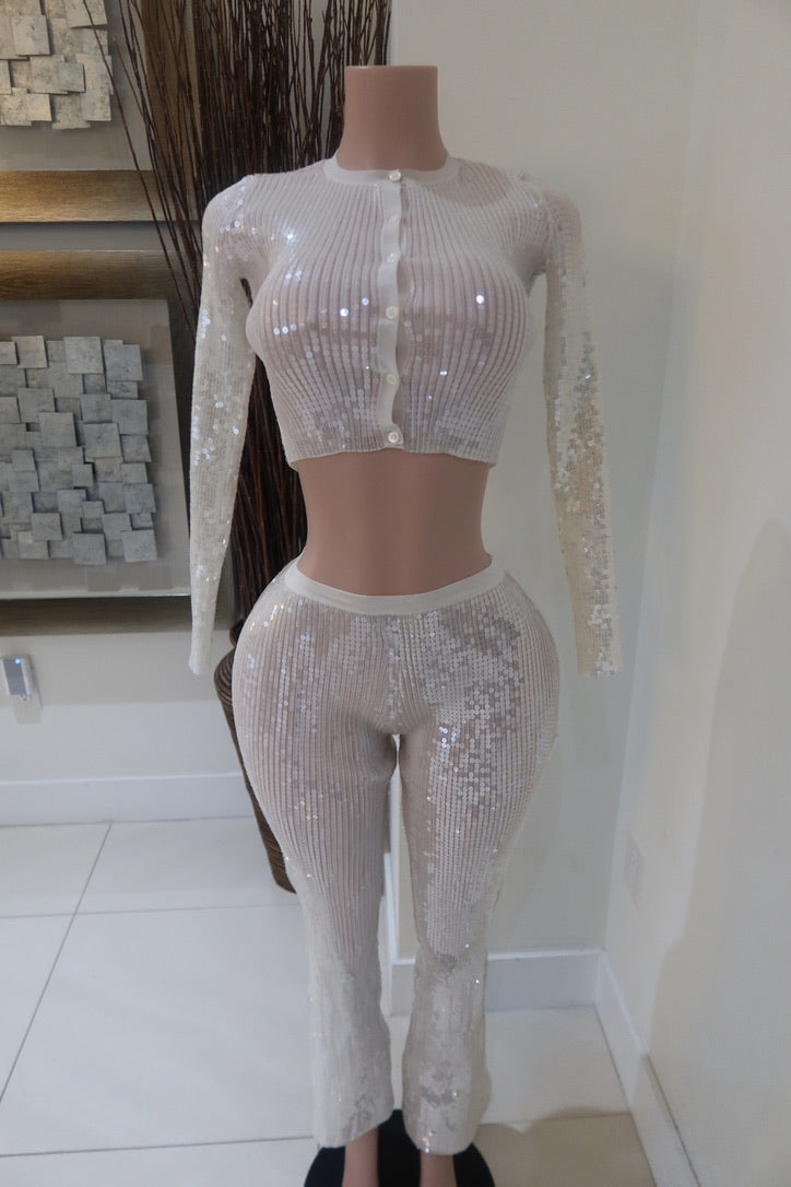 Alexander Wang Two Piece Sequin Set