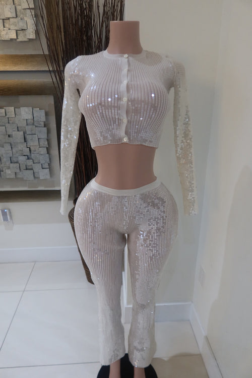Alexander Wang Two Piece Sequin Set