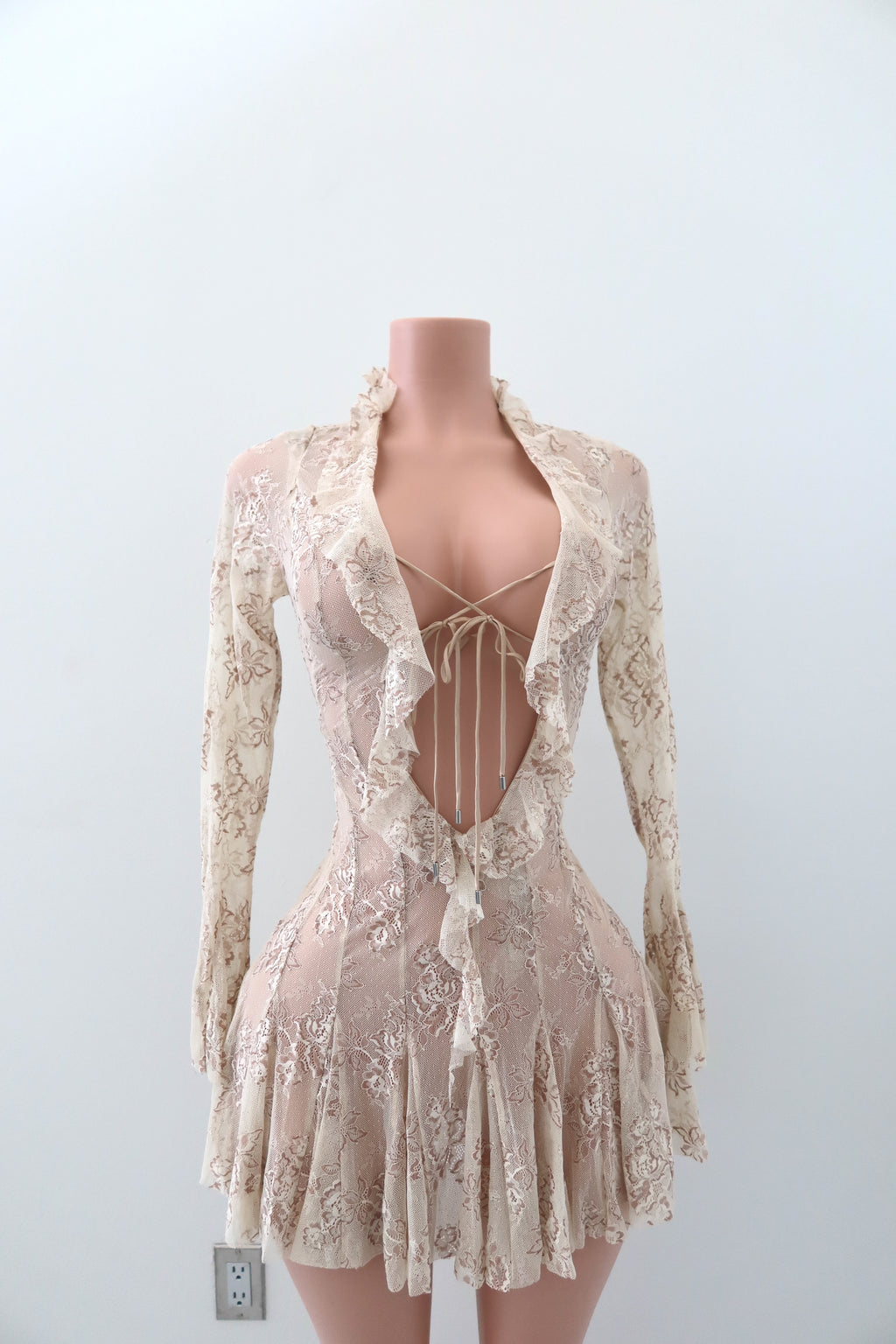 Poster Girl Beige Dakota Minidress