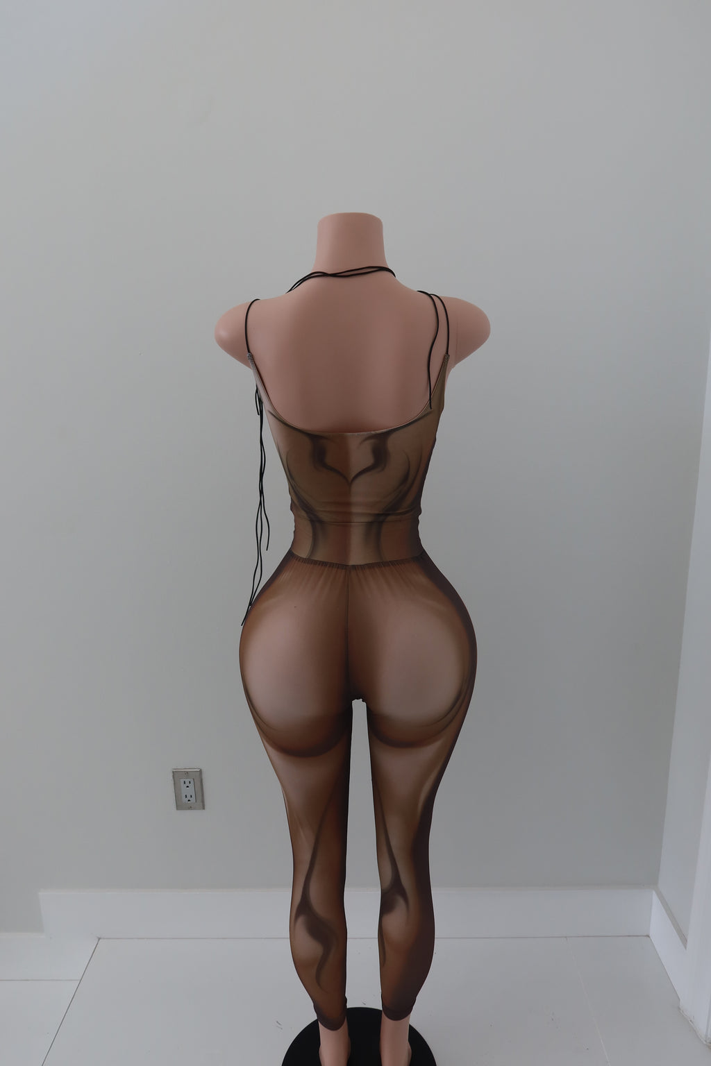 Body Scan Crossover Drawstring Jumpsuit