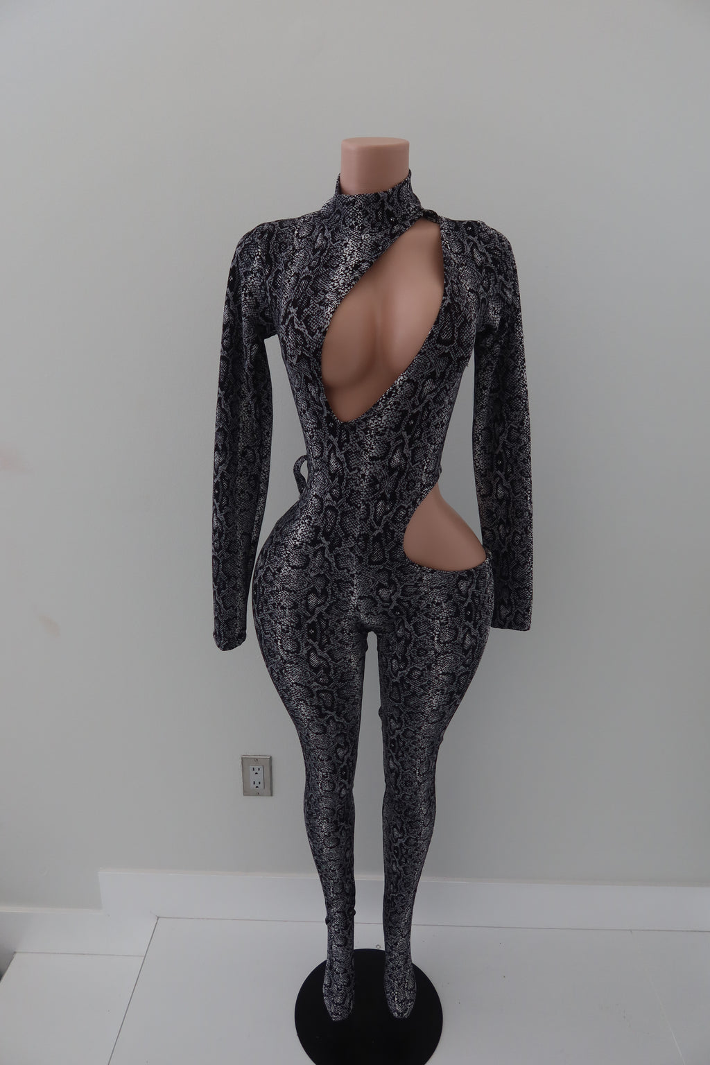 Snakeskin Cutout Jumpsuit