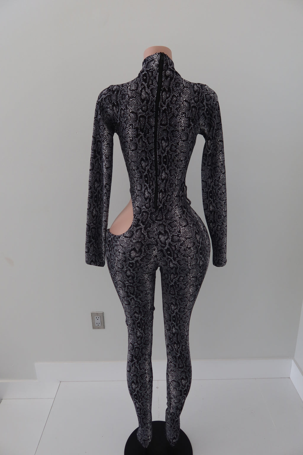 Snakeskin Cutout Jumpsuit