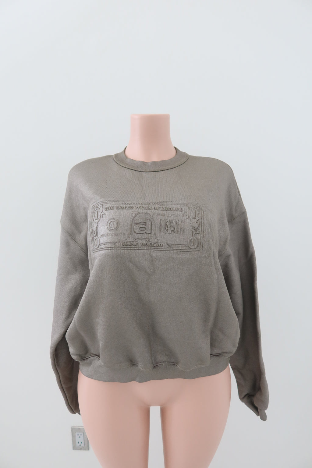 Alexander Wang Dollar Bill Graphic-print Cotton-jersey Sweatshirt