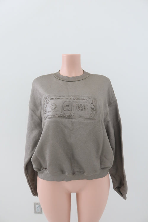 Alexander Wang Dollar Bill Graphic-print Cotton-jersey Sweatshirt